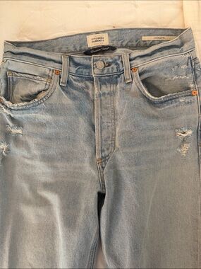 Citizens Of Humanity Light Blue Relaxed Distressed Jeans